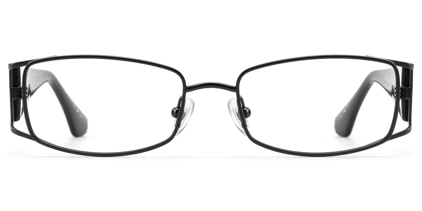 Wren - Rectangle Black Eyeglasses made by Vooglam