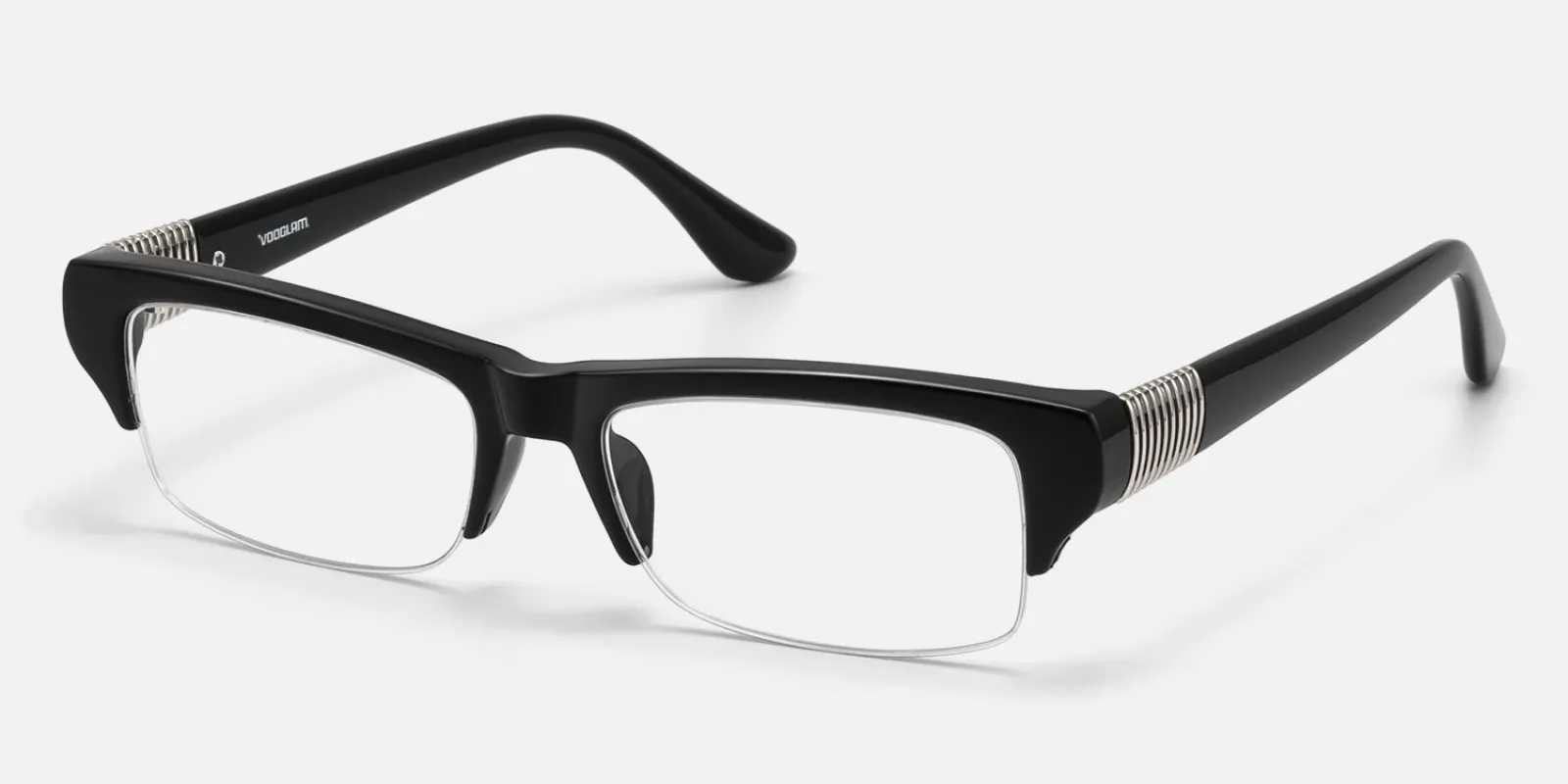 Kairo - Browline Black Eyeglasses made by Vooglam