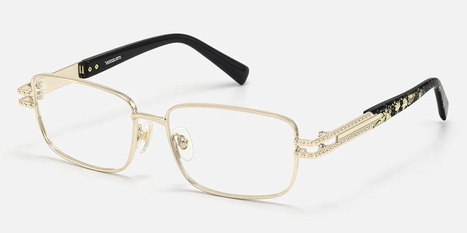 Veyra - Rectangle Gold Eyeglasses sold by Vooglam product image thumbnail 2