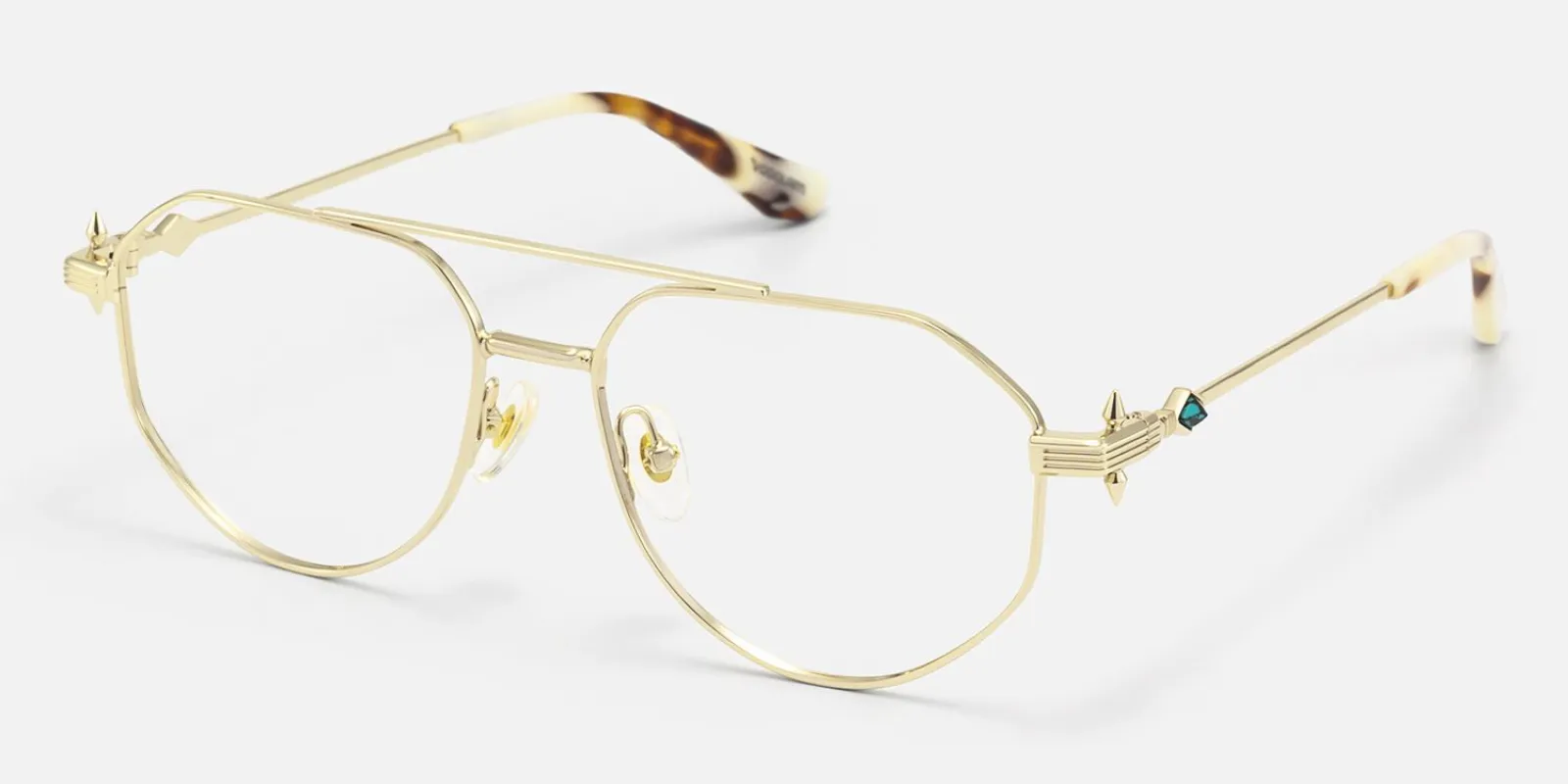 Aegis - Aviator Gold Eyeglasses made by Vooglam