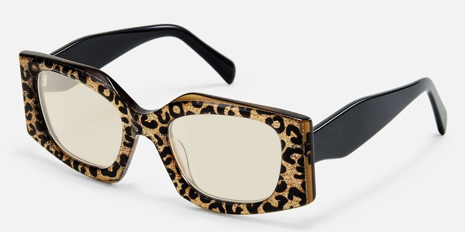 Tahlia - Geometric Tortoise Sunglasses sold by Vooglam
