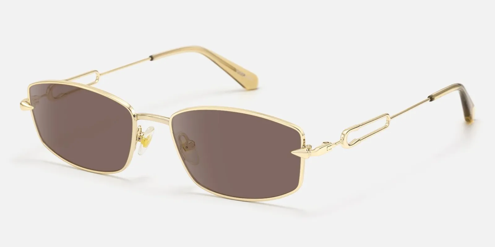 Bladework - Rectangle Gold Sunglasses made by Vooglam