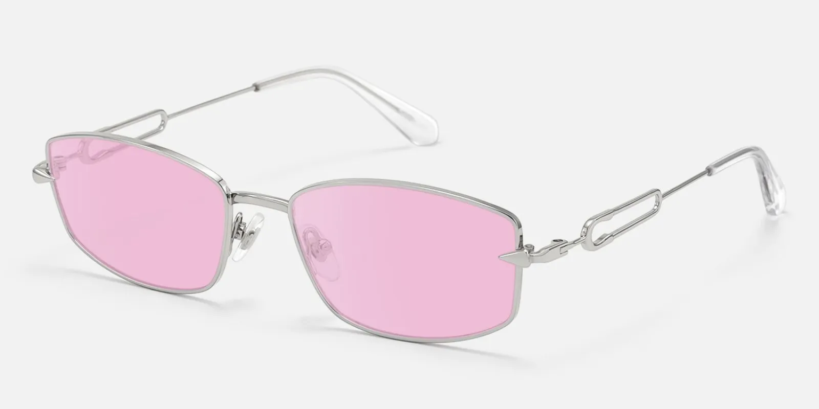 Bladework - Rectangle Silver Sunglasses made by Vooglam