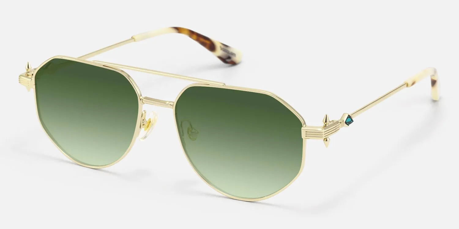 Aegis - Aviator Gold Sunglasses sold by Vooglam product image thumbnail 2