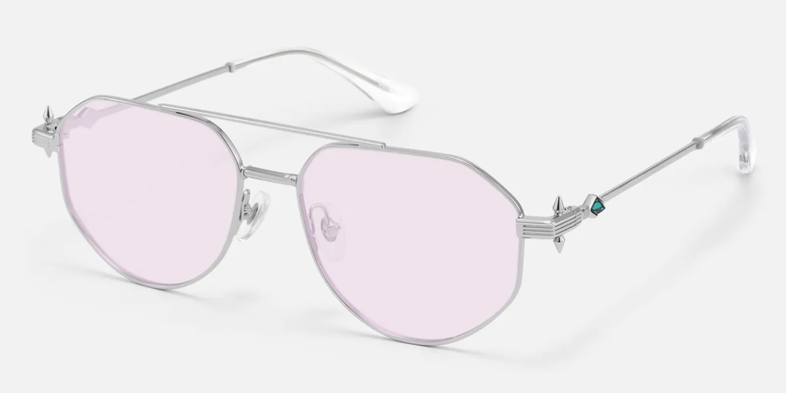 Aegis - Aviator Silver Sunglasses made by Vooglam