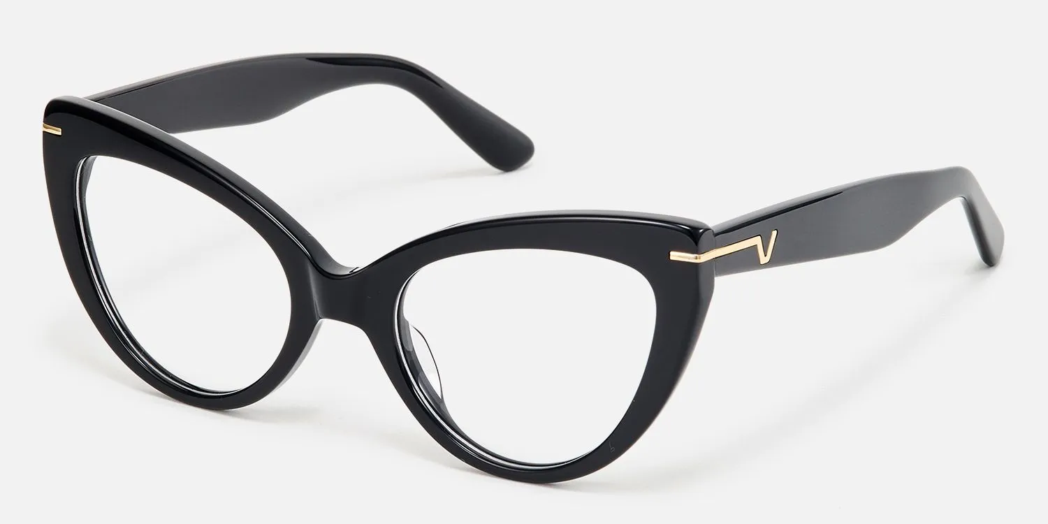 Veromca - Black Cat Eye Glasses sold by Vooglam product image thumbnail 2