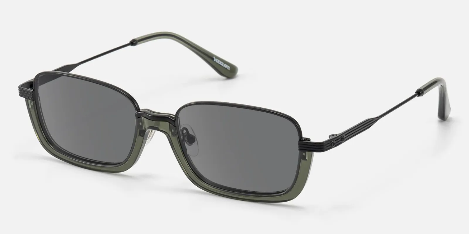 Basel - Rectangle Black Sunglasses made by Vooglam