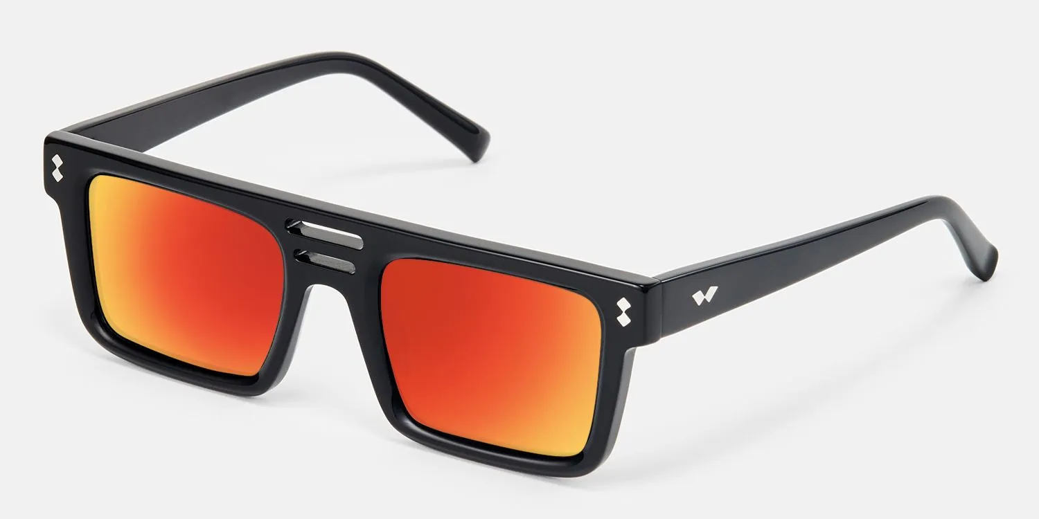 Ryan - Aviator Black Sunglasses sold by Vooglam