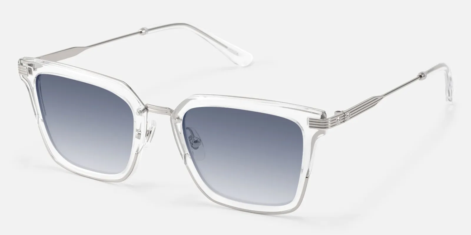 Kassel - Rectangle Clear Sunglasses made by Vooglam