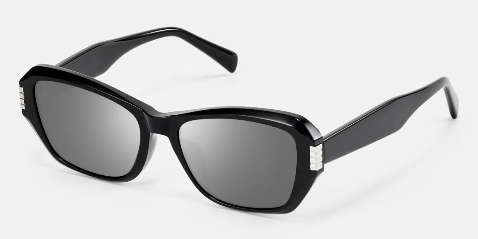 Flicker - Geometric Black Sunglasses made by Vooglam