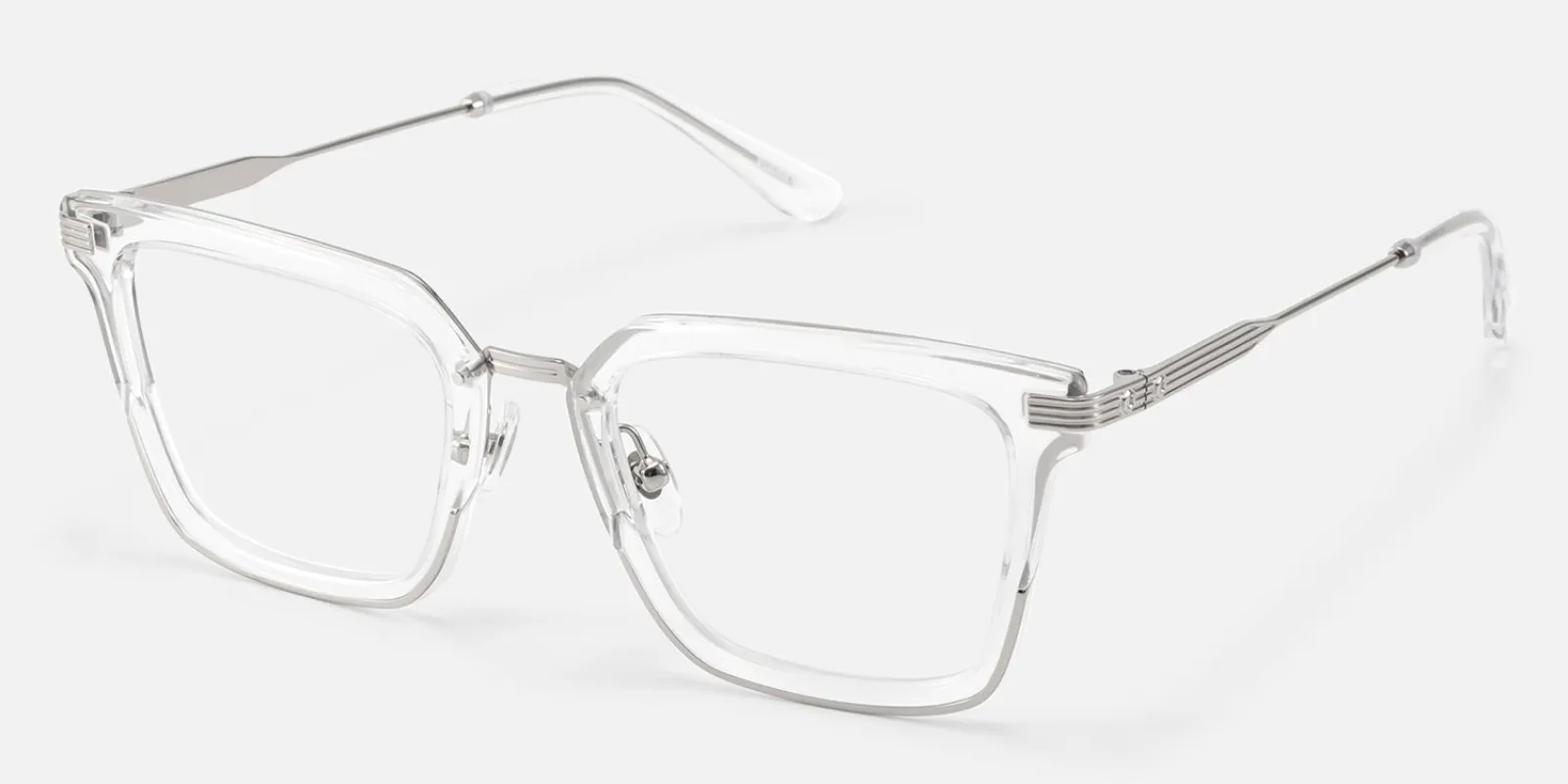 Kassel - Rectangle Clear Eyeglasses made by Vooglam