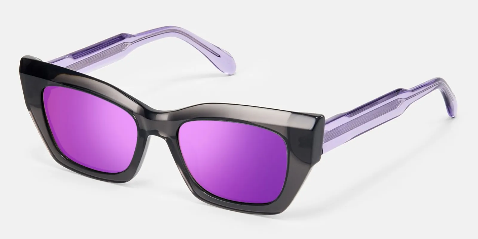 Velora - Cat Eye Grey Sunglasses made by Vooglam