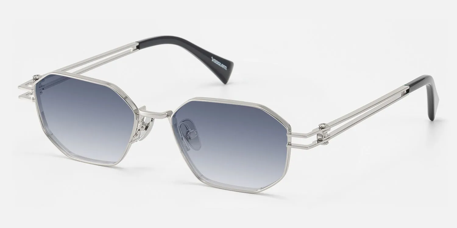 Loos - Geometric Silver Sunglasses sold by Vooglam