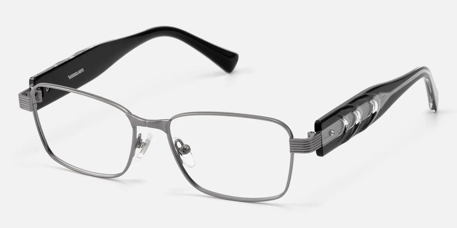 Toyo - Rectangle Gray Eyeglasses sold by Vooglam product image thumbnail 2
