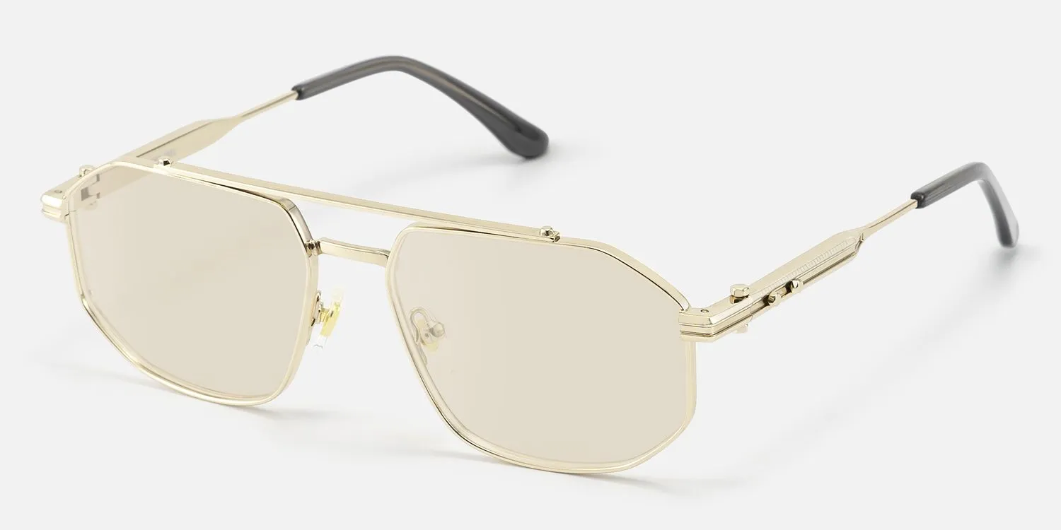 Ando - Aviator Gold Sunglasses sold by Vooglam product image thumbnail 2
