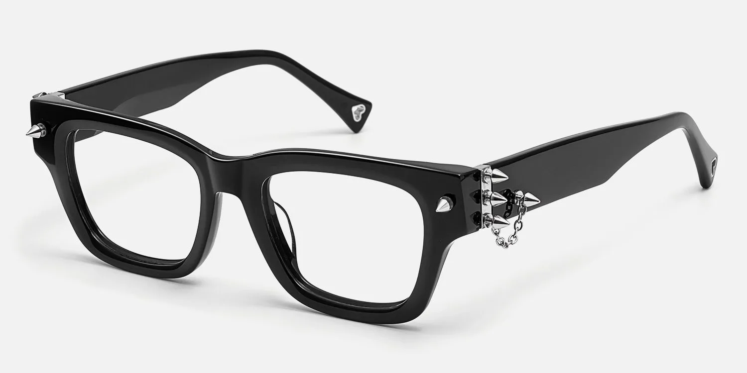 Stud - Rectangle Black Eyeglasses sold by Vooglam product image thumbnail 2