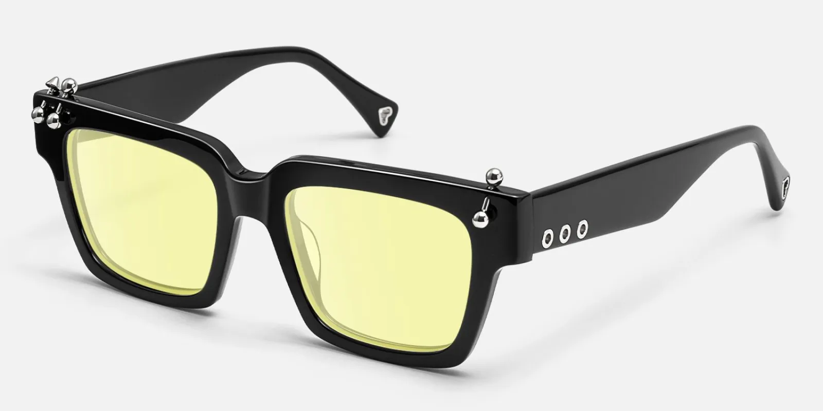 PIERCE - Square Black Sunglasses made by Vooglam
