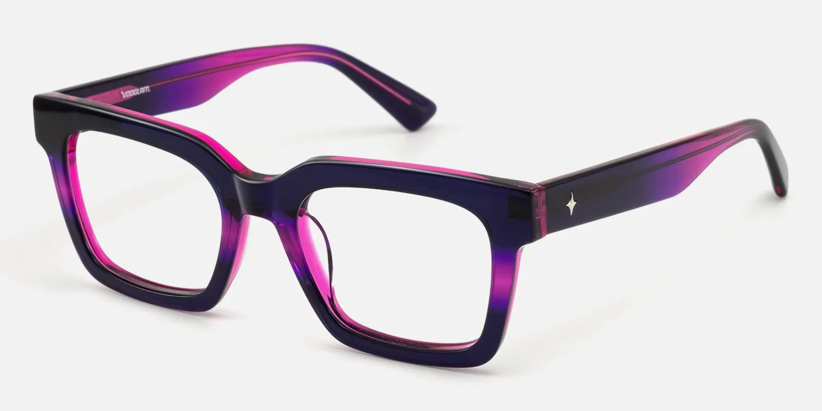 Loop - Square Two-tone Eyeglasses made by Vooglam