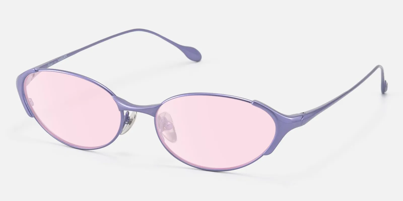 Ebisu - Oval Purple Sunglasses made by Vooglam