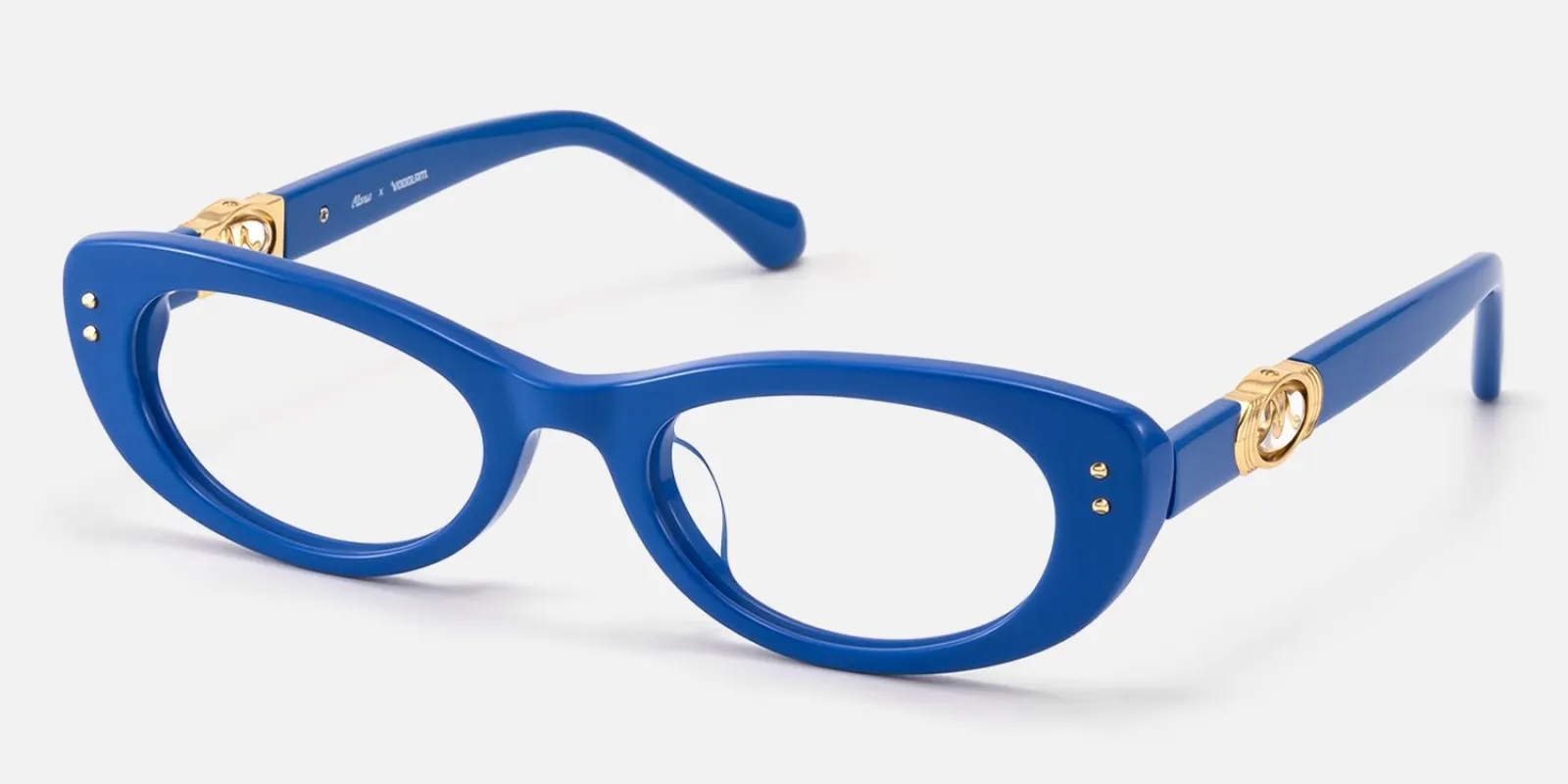 Ginza - Cat eye Blue Eyeglasses made by Vooglam