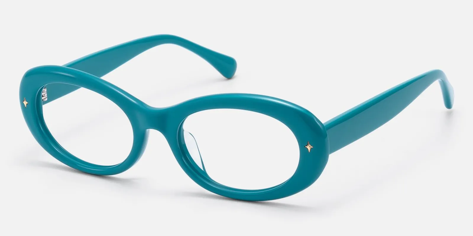 Vexa - Oval Blue Eyeglasses made by Vooglam