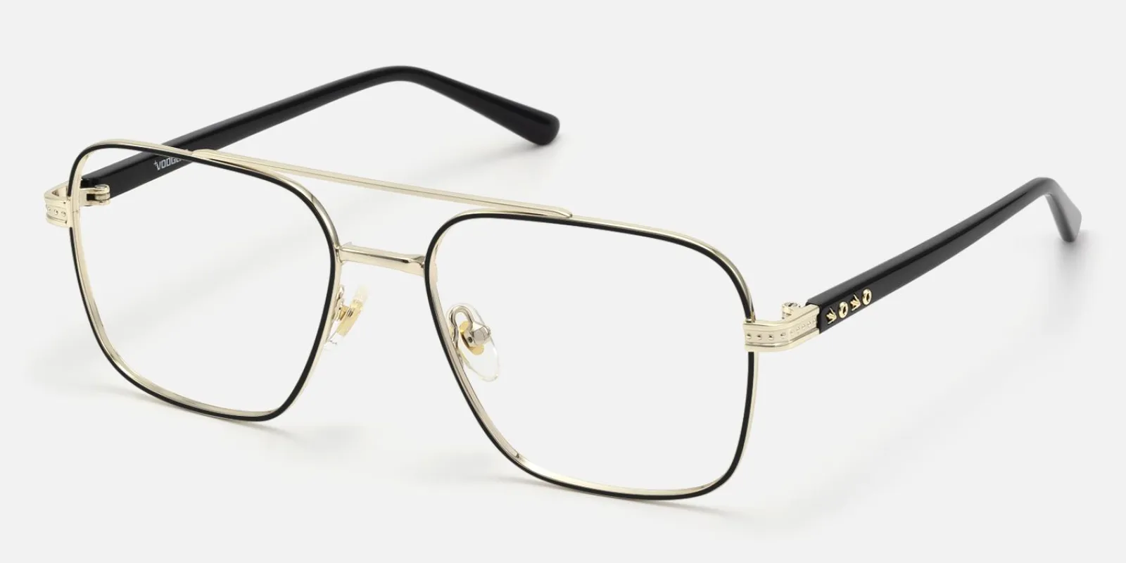 Kovar - Aviator Black Eyeglasses made by Vooglam