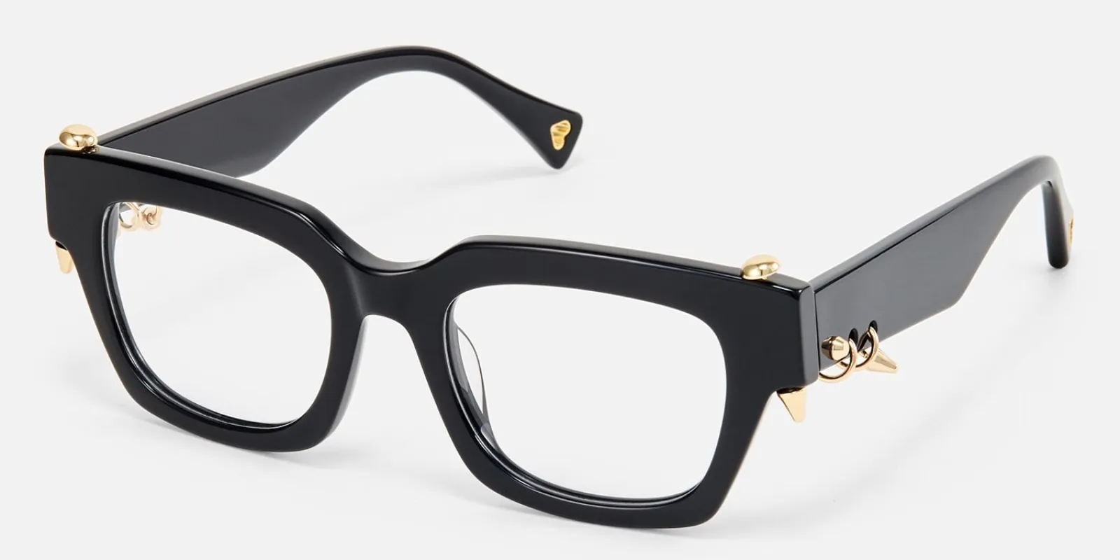 Sabrina - Rectangle Black Eyeglasses made by Vooglam