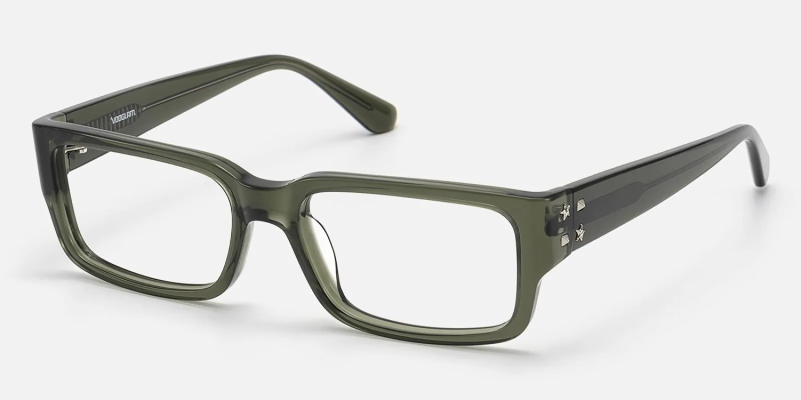 Drexen - Rectangle Green Eyeglasses made by Vooglam