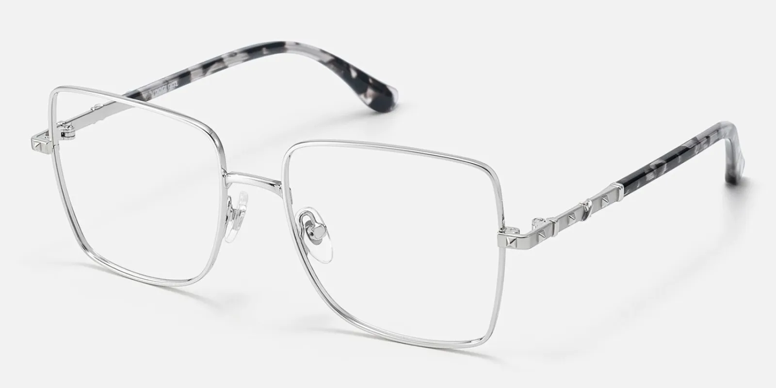 Devereux - Square Silver Eyeglasses made by Vooglam