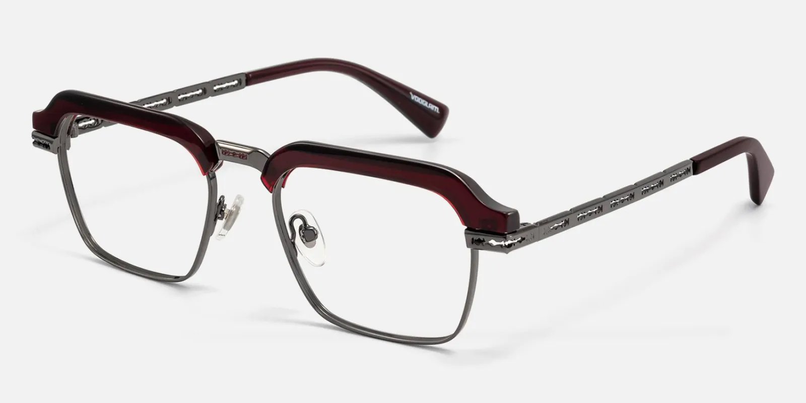 Archive - Rectangle Red Eyeglasses made by Vooglam