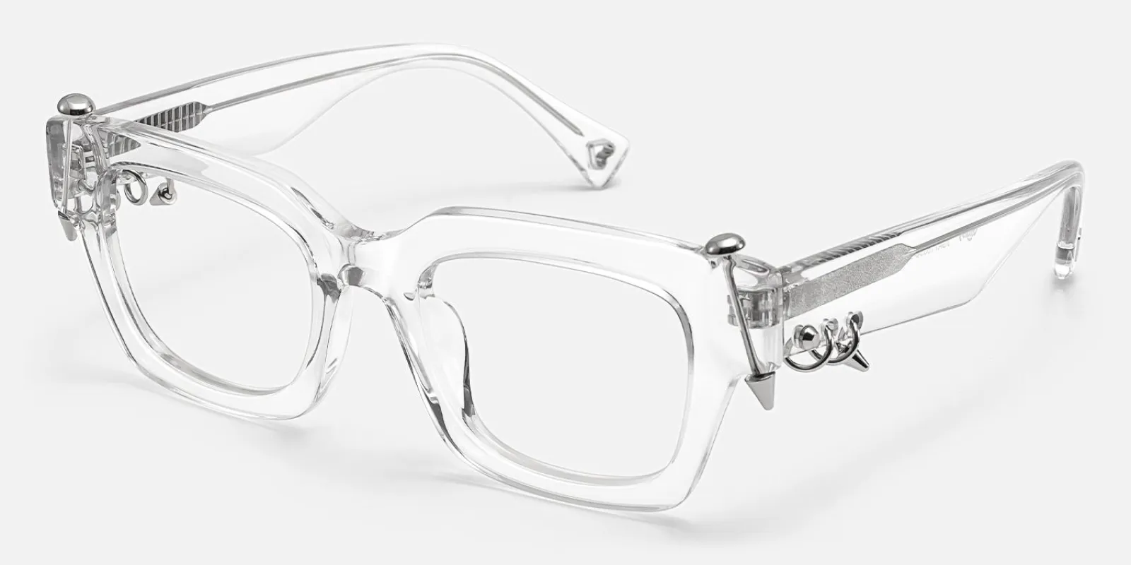 Sabrina - Rectangle Crystal Eyeglasses made by Vooglam
