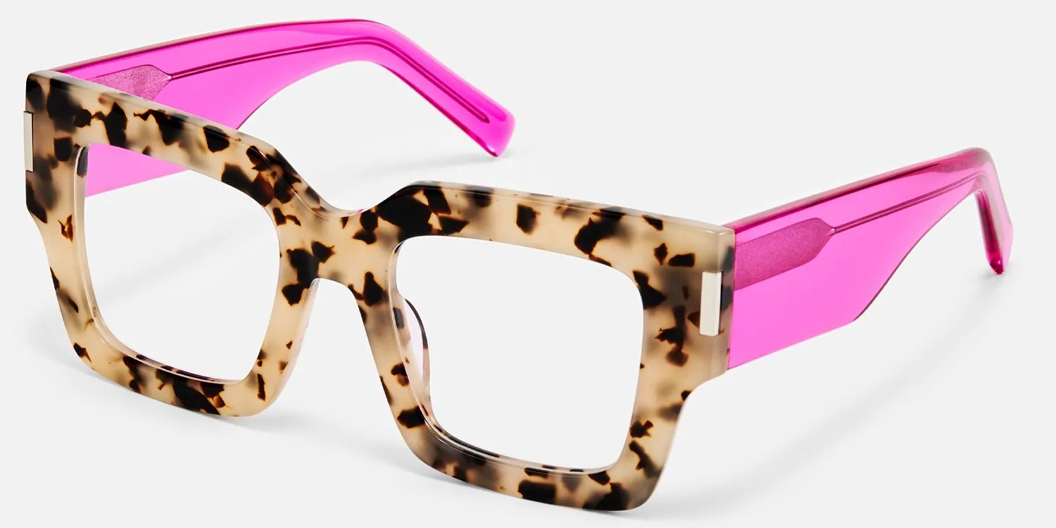 Vaeda - Bold Square Tortoise Eyeglasses sold by Vooglam