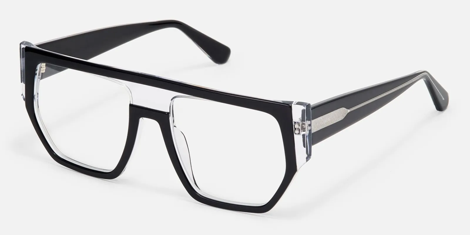 Inerney - Aviator Black Eyeglasses made by Vooglam