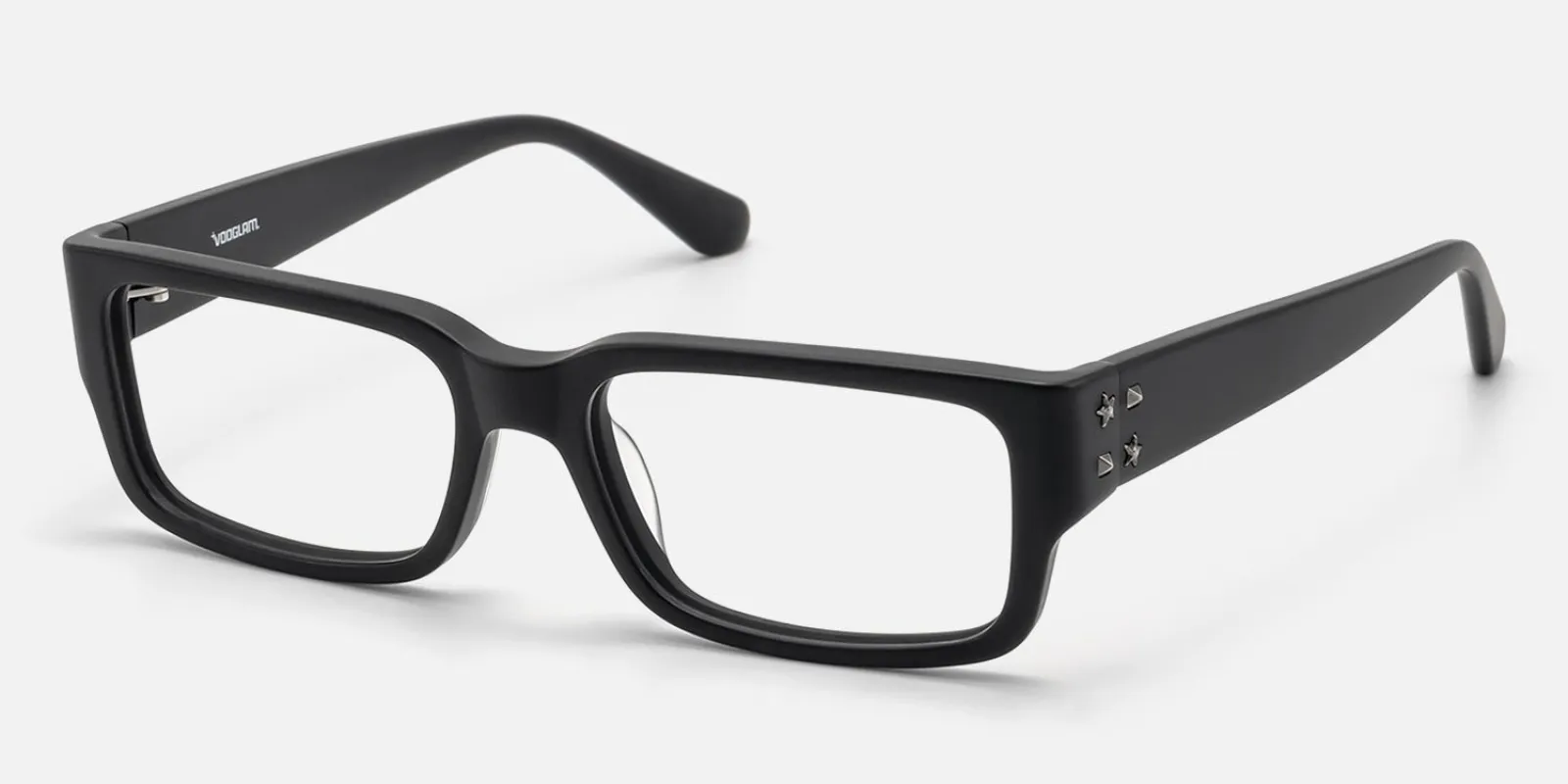 Drexen - Rectangle Black Eyeglasses made by Vooglam