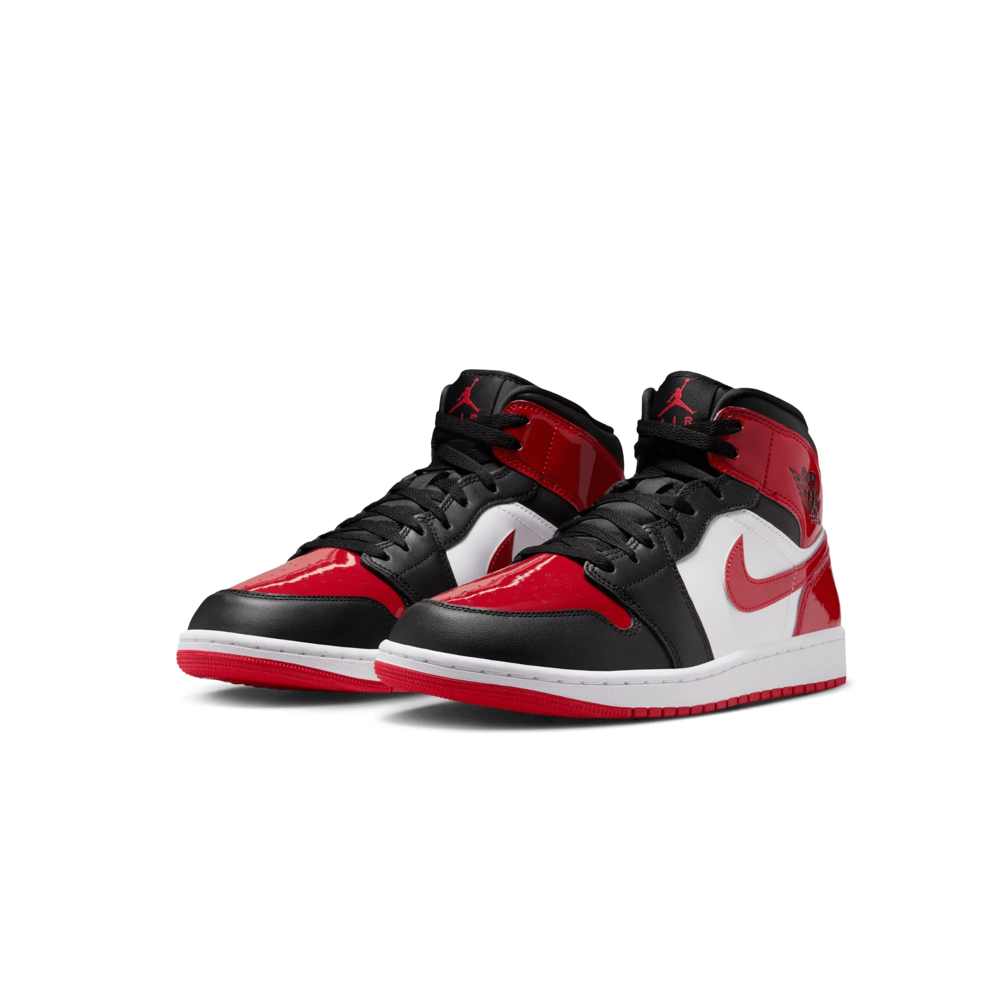 Air Jordan 1 Mid Patent Bred Toe SE sold by Grinmore product image thumbnail 2