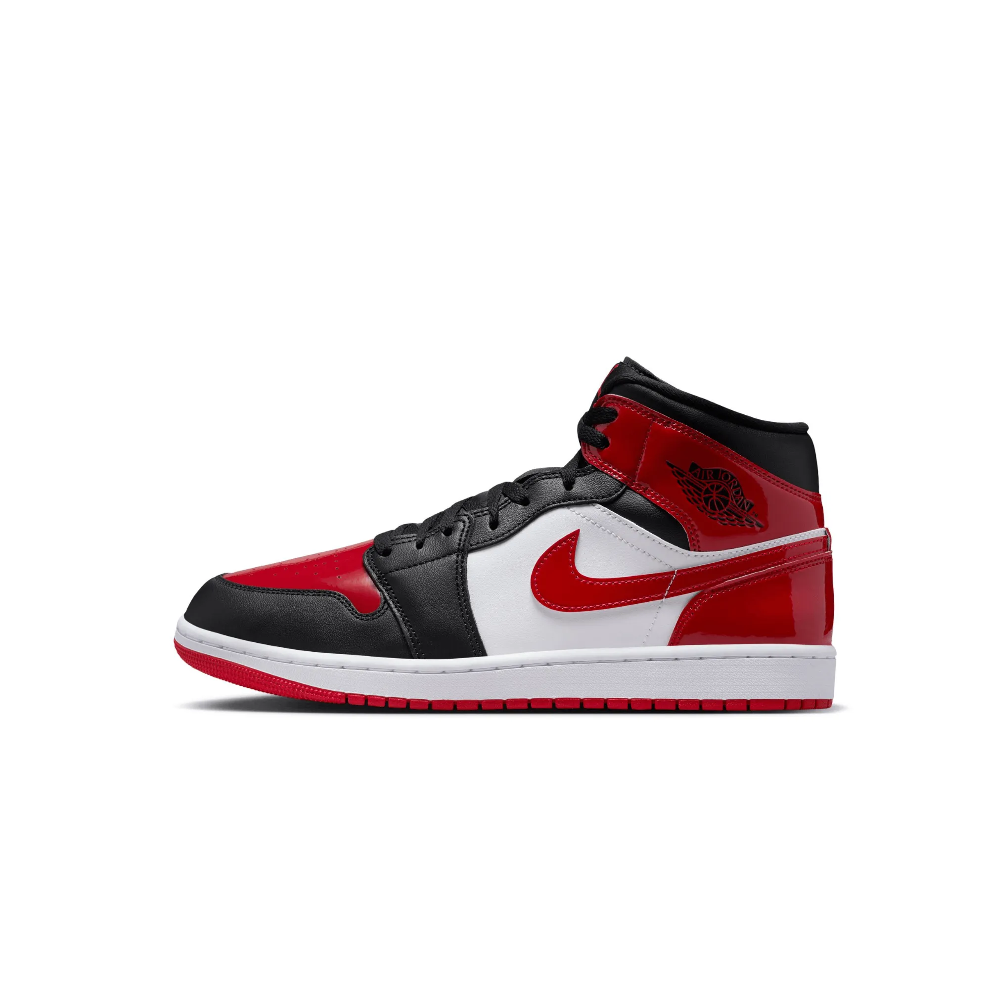 Air Jordan 1 Mid Patent Bred Toe SE sold by Grinmore product image thumbnail 3
