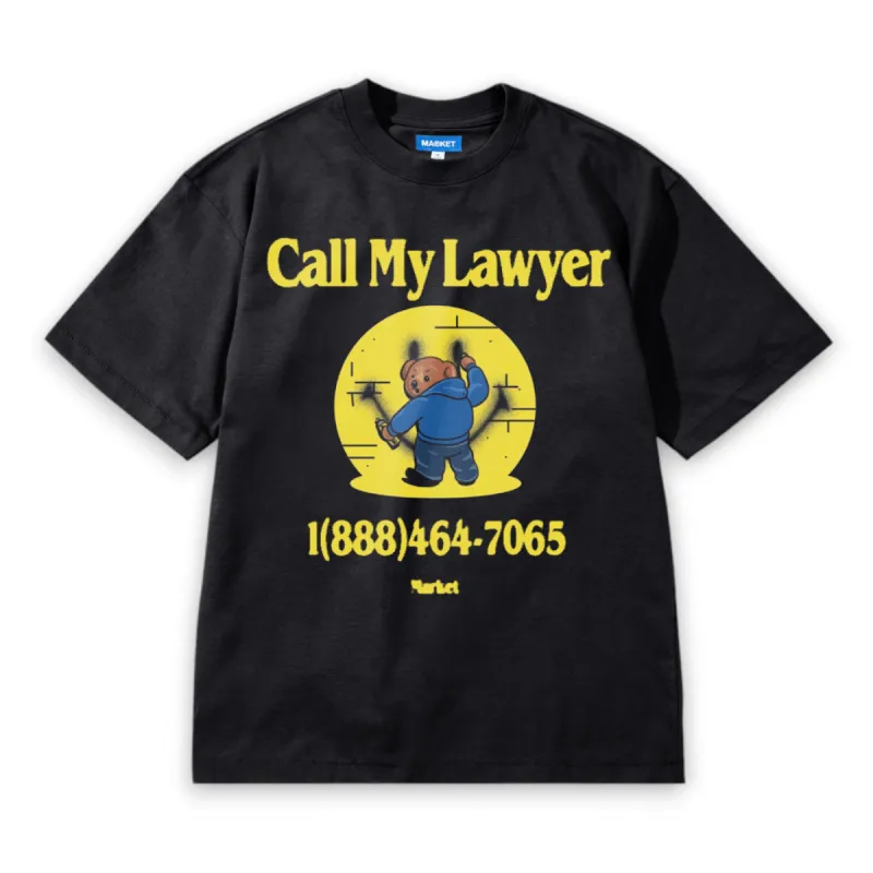 Smiley Call My Lawyer Bear Tee sold by Grinmore