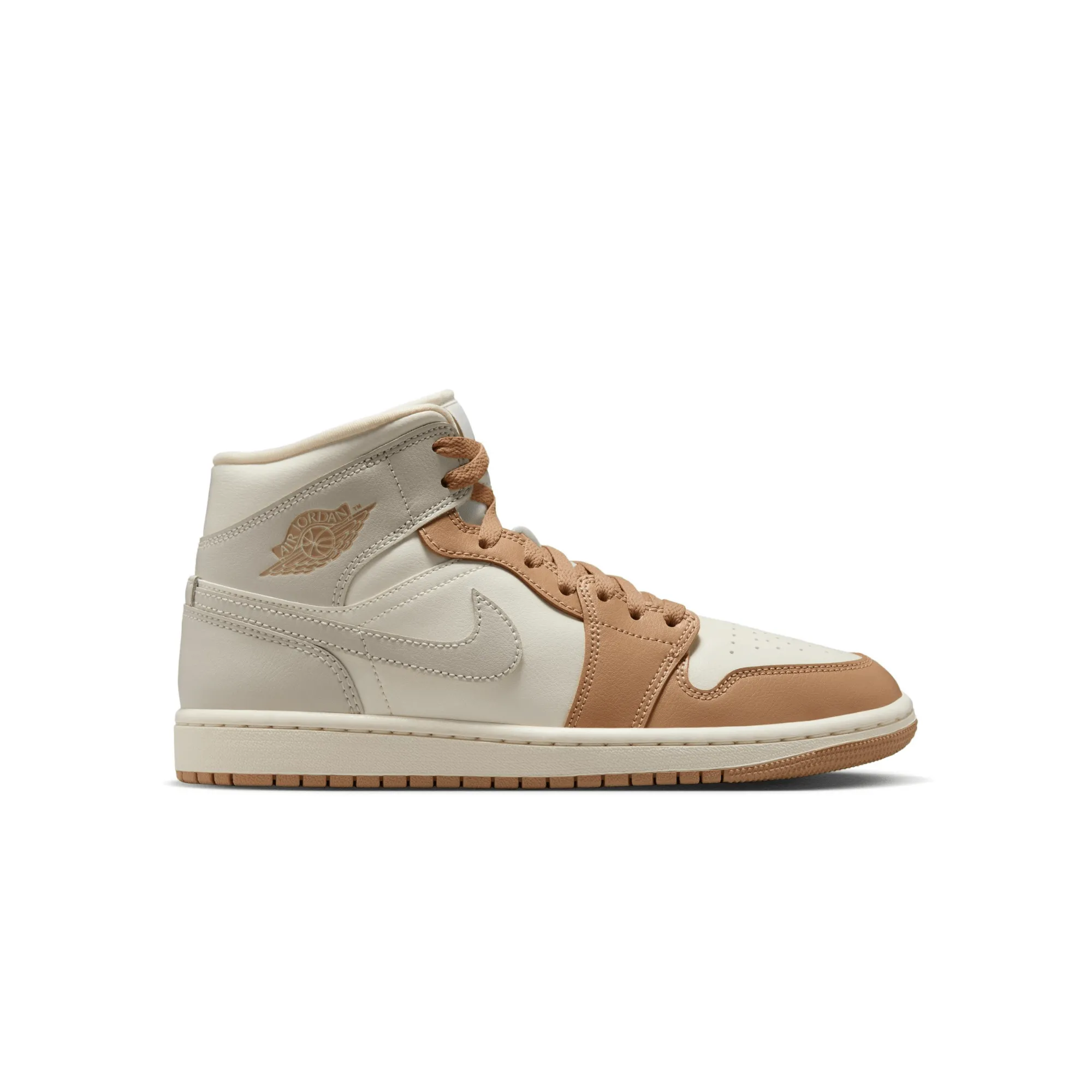 WMNS Air Jordan 1 Mid Tan Toe sold by Grinmore