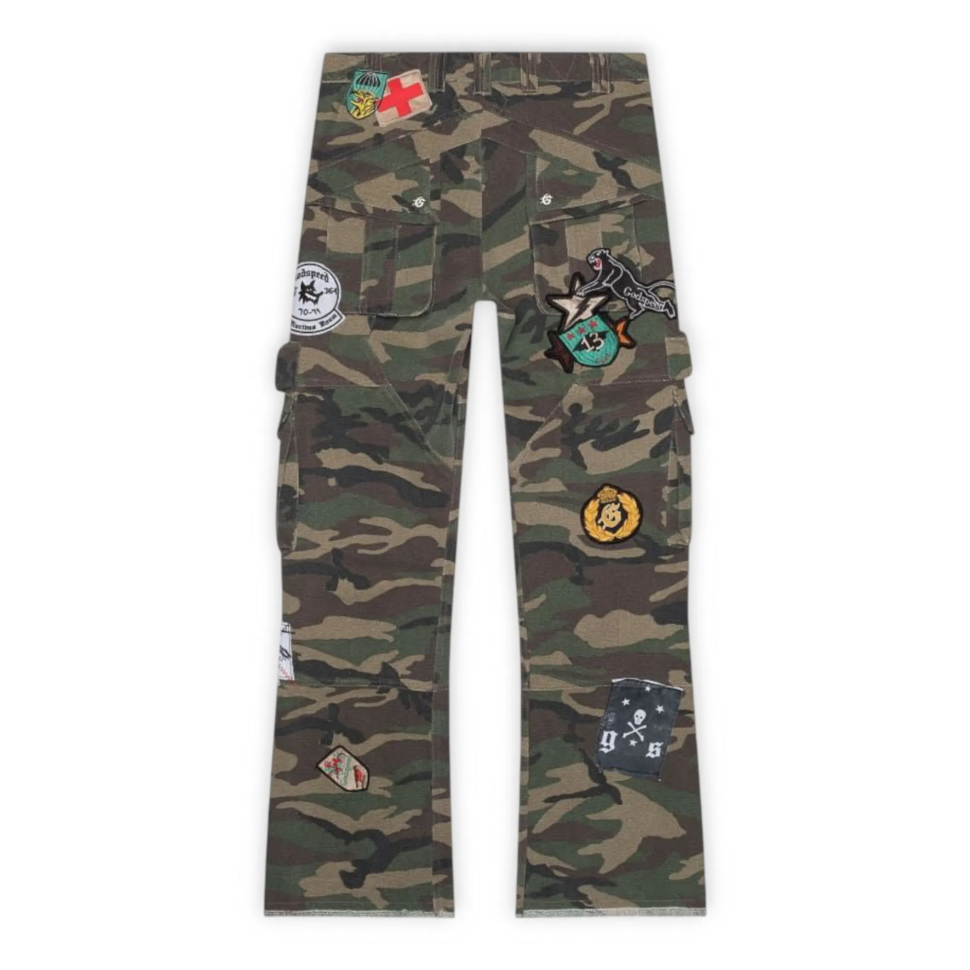 Patchwork Flared Cargo Pants sold by Grinmore product image thumbnail 2