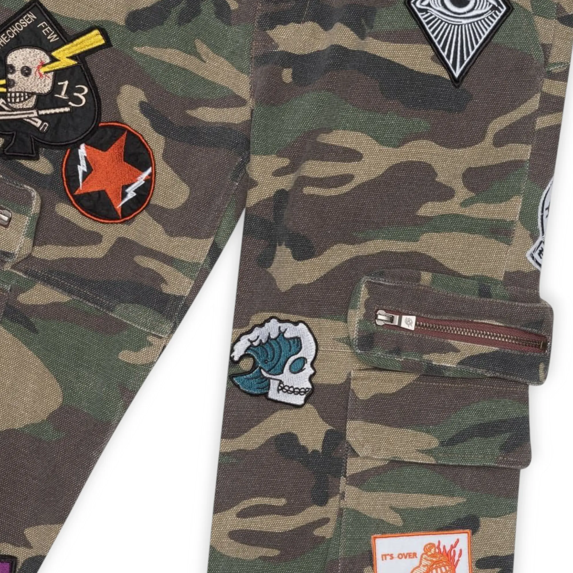 Patchwork Flared Cargo Pants sold by Grinmore product image thumbnail 3