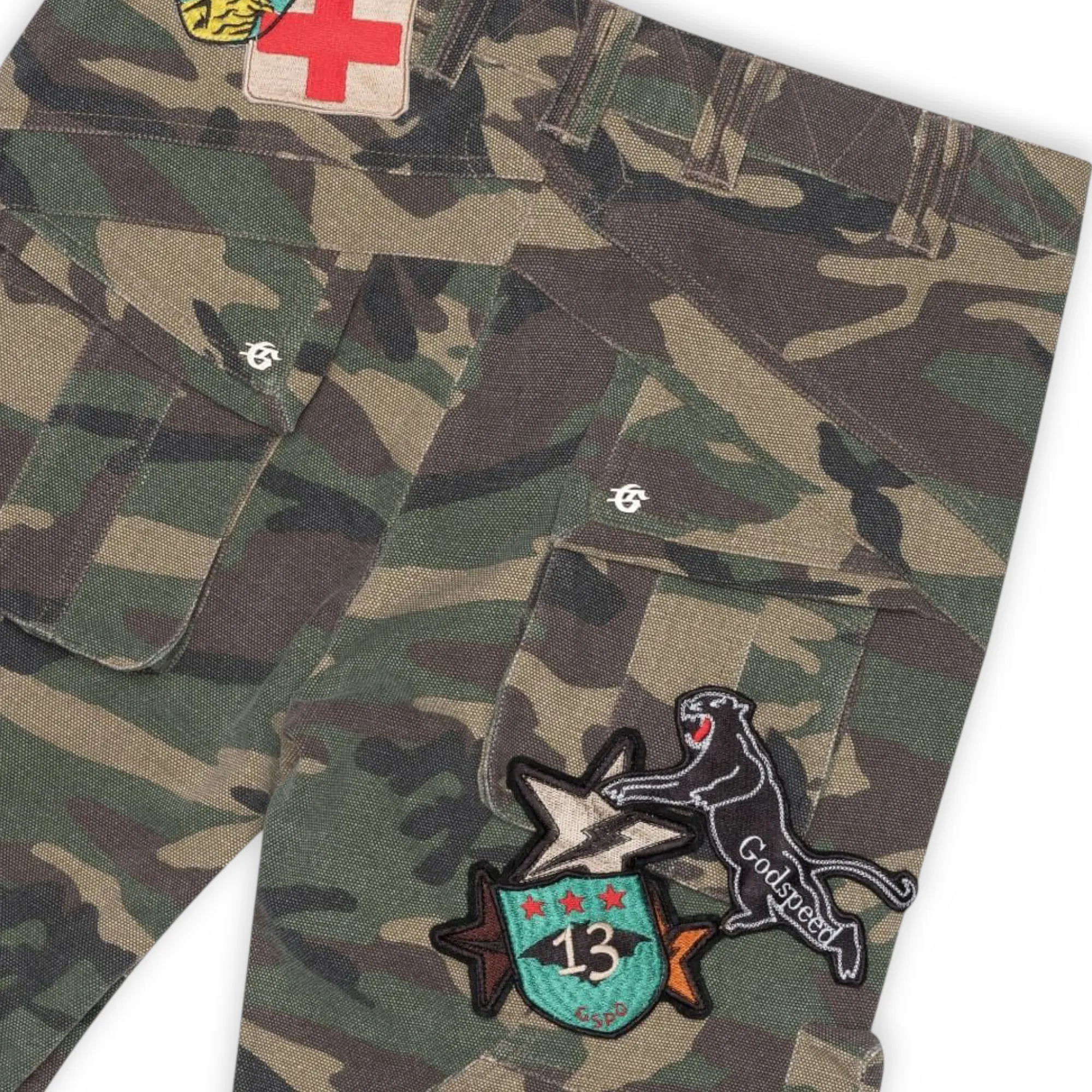 Patchwork Flared Cargo Pants sold by Grinmore product image thumbnail 4