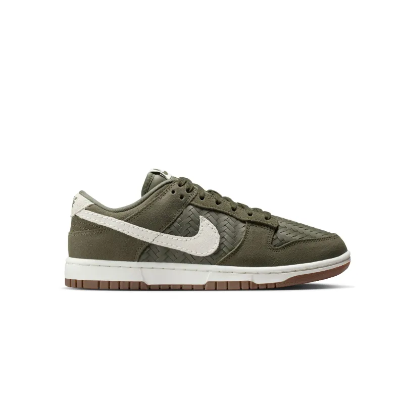 WMNS Dunk Low Premium Woven Medium Olive Gum SE sold by Grinmore
