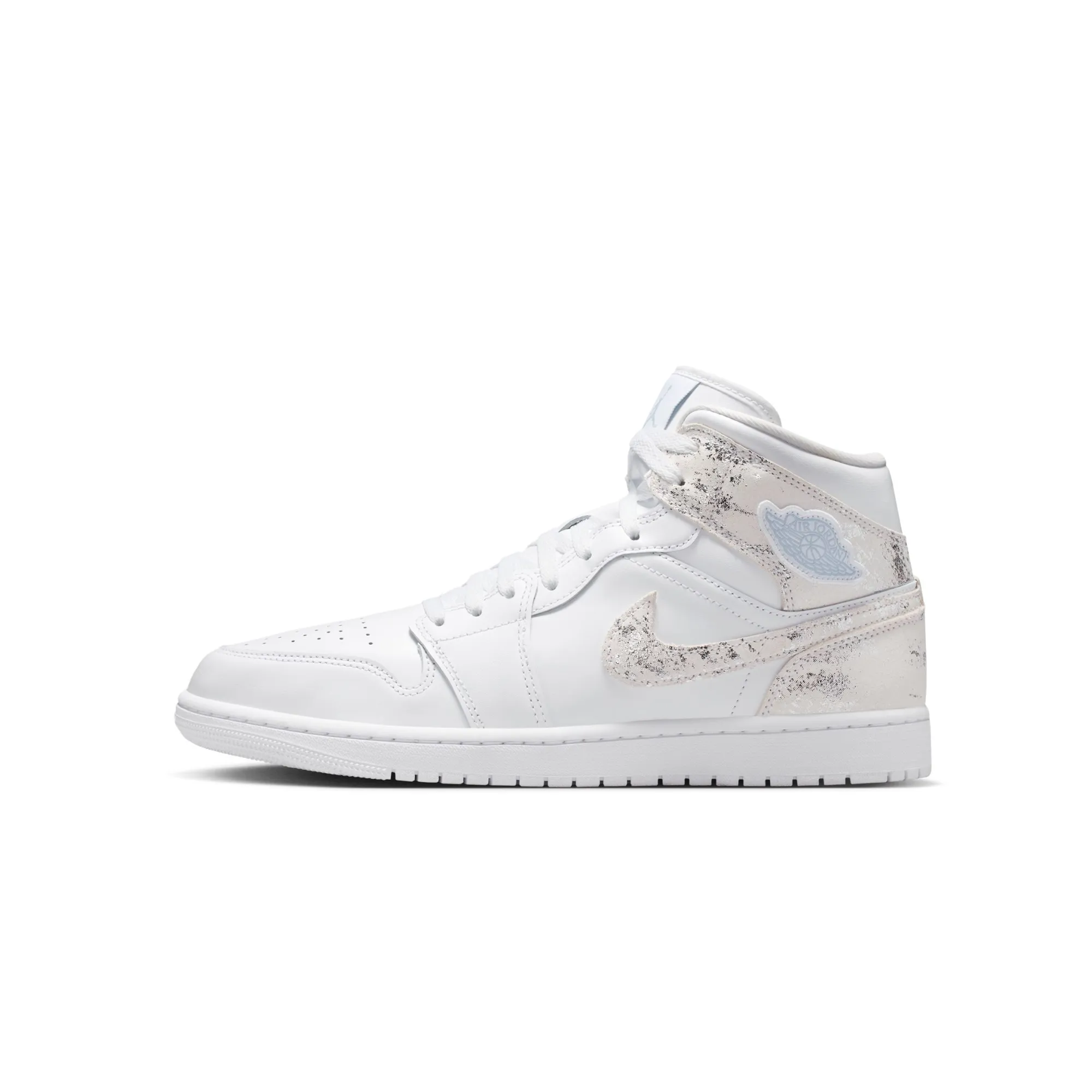 Air Jordan 1 Mid Distressed White Field Silver SE sold by Grinmore product image thumbnail 3