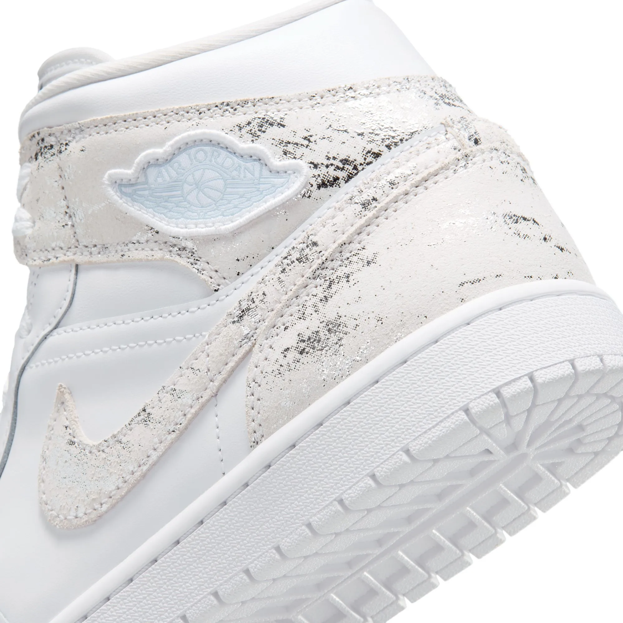 Air Jordan 1 Mid Distressed White Field Silver SE sold by Grinmore product image thumbnail 4