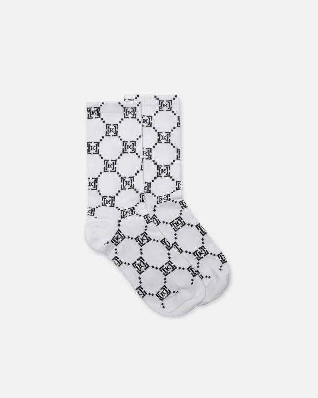 REPEAT SOCKS - WHITE sold by Straye