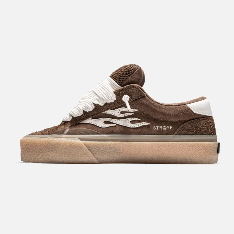 LOGAN PUFF - BROWN CREPE sold by Straye