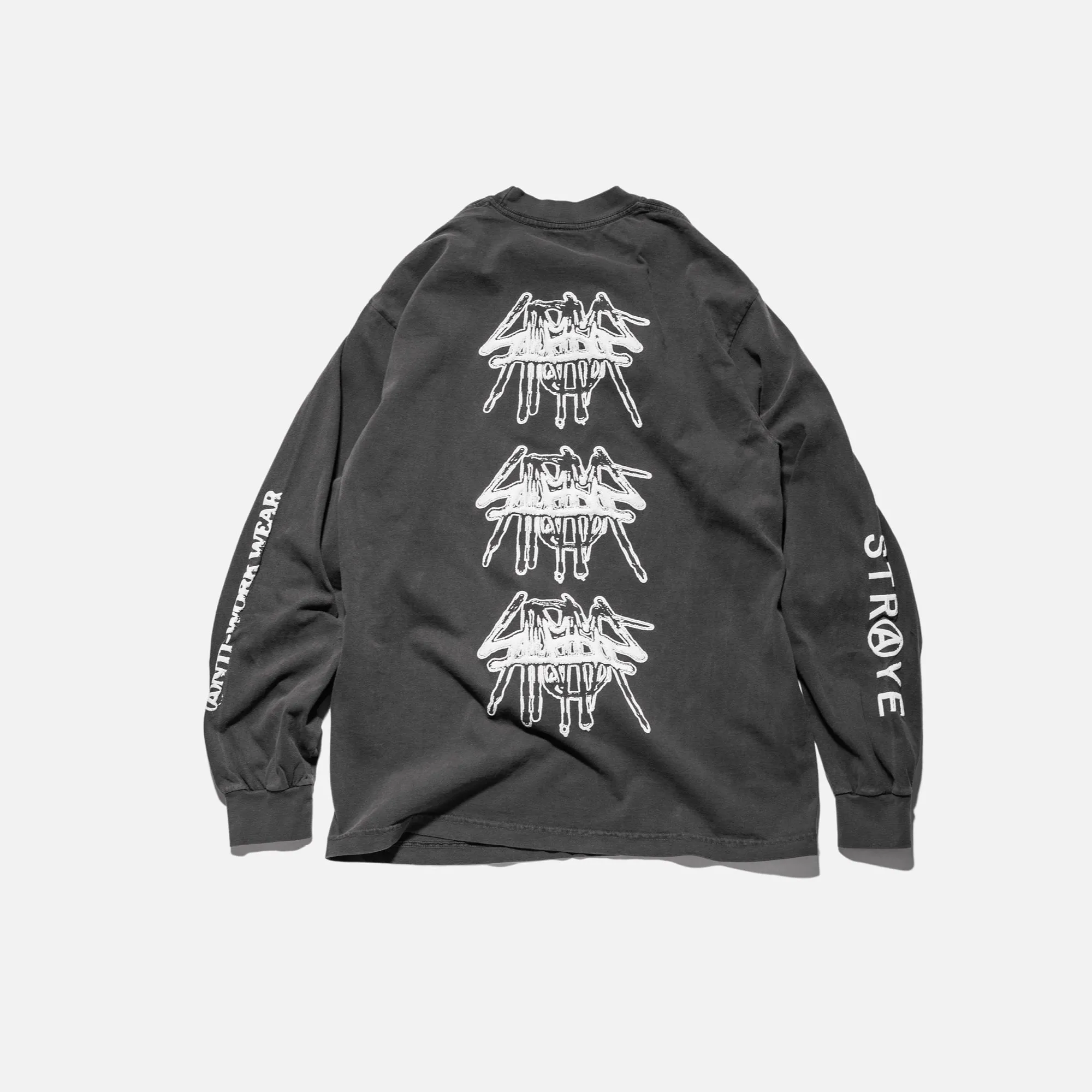 ANTI-WORK L/S TEE - VINTAGE BLACK sold by Straye