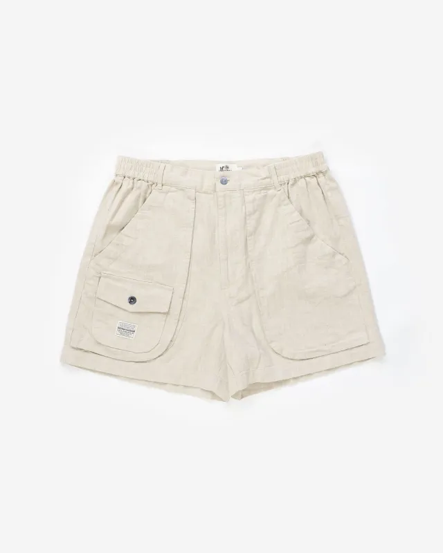 The Ram Island Short in Sand sold by Manresa