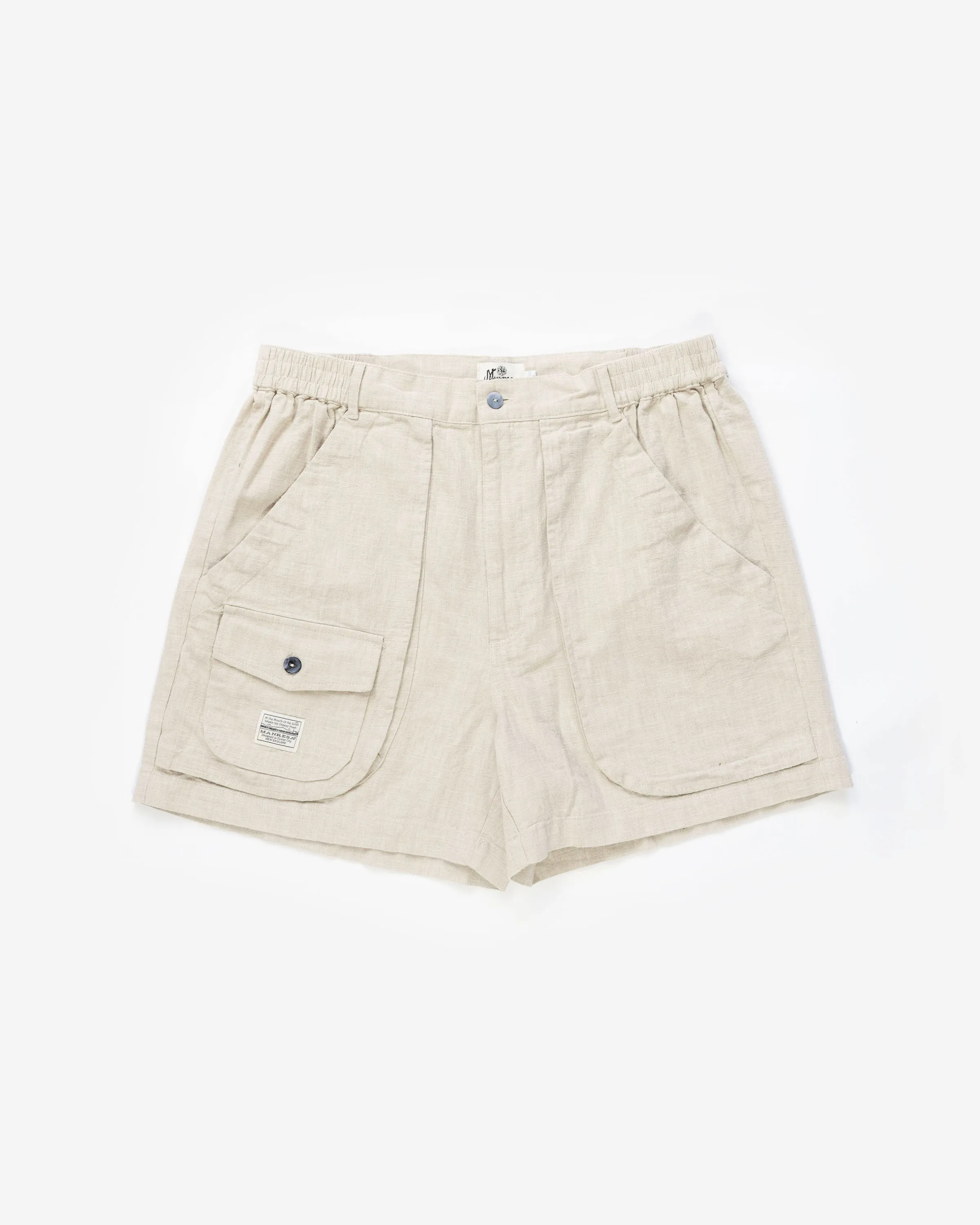 The Ram Island Short in Sand sold by Manresa