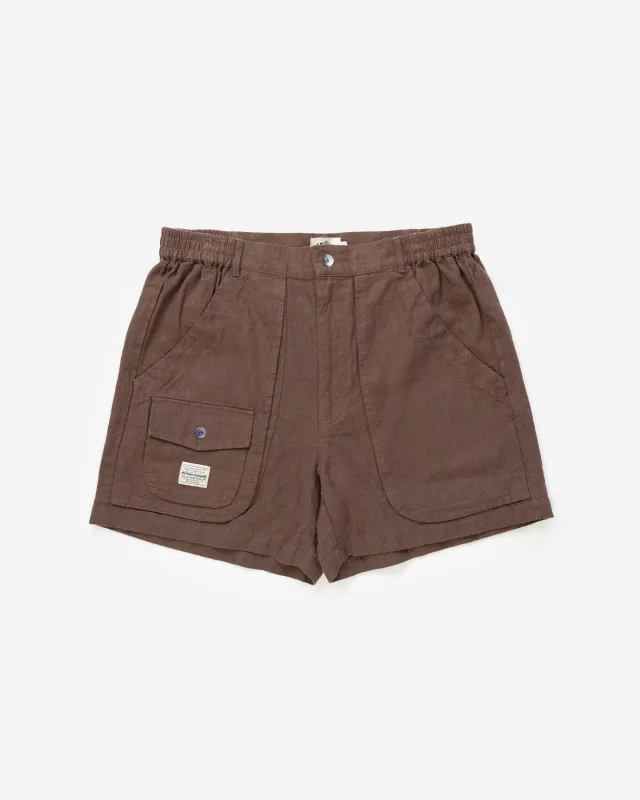The Ram Island Short in Mocha sold by Manresa